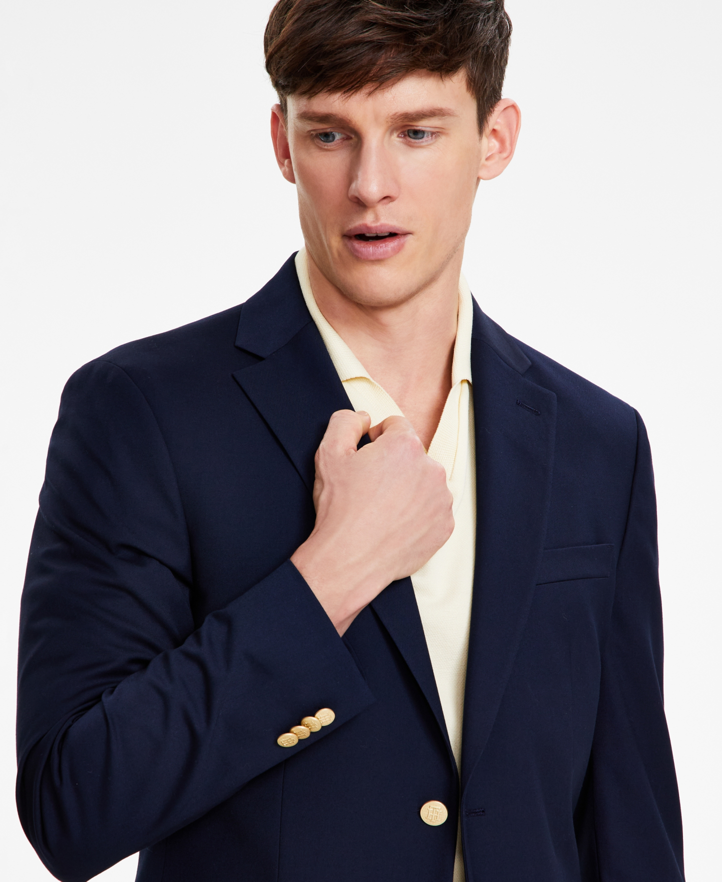 Tommy Hilfiger Men's Modern-Fit Solid Navy Blazer - Navy