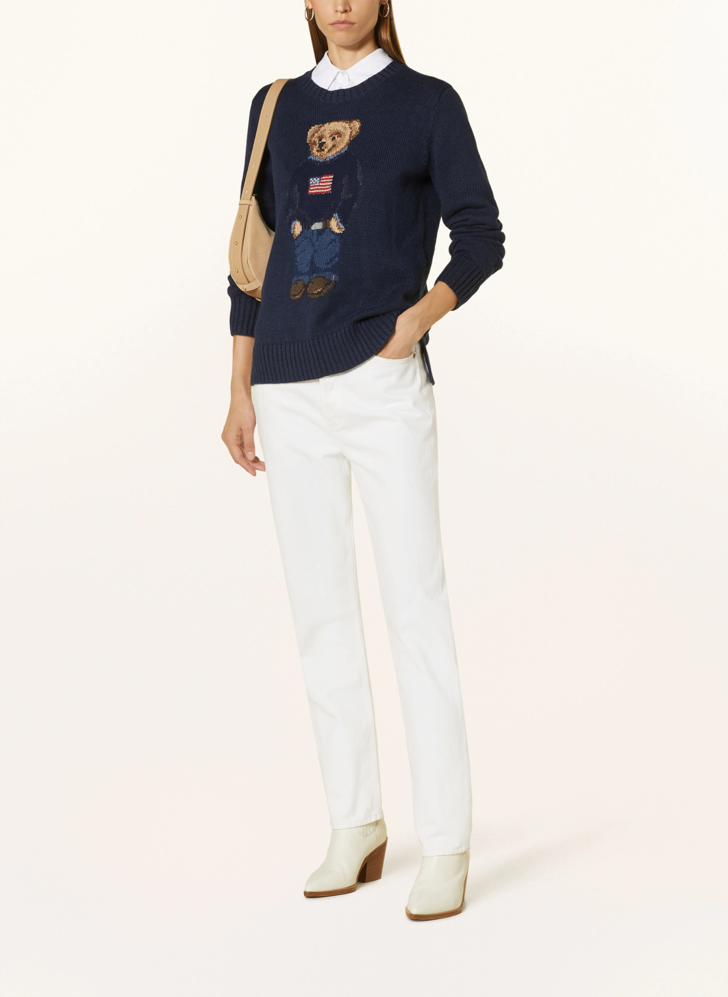 POLO RALPH LAUREN Pullover mit Leinen – DUNKELBLAU