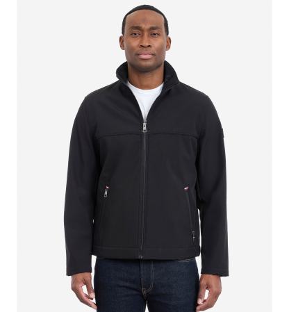 Tommy Hilfiger Men's Softshell Hipster Long-Sleeve Jacket - Black
