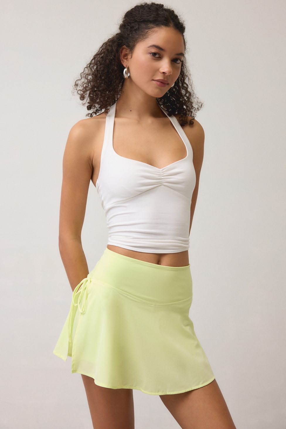 Out From Under Studio Woven Wrap Mini Skort - Sun Yellow