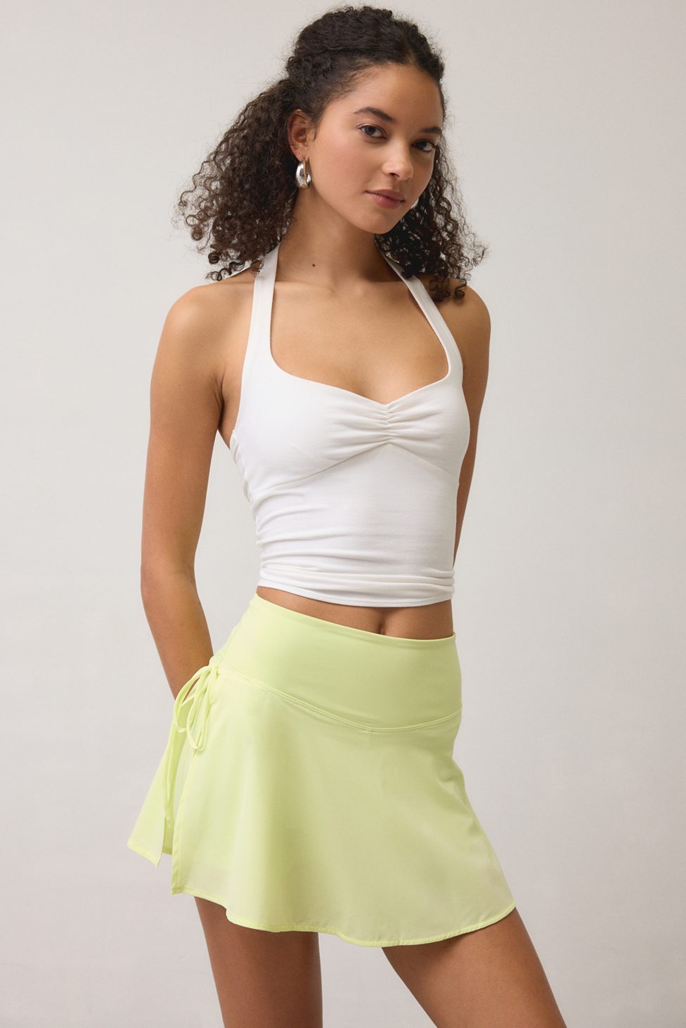 Out From Under Studio Woven Wrap Mini Skort - Sun Yellow