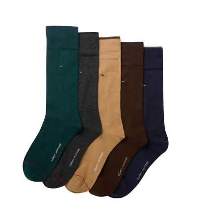 Tommy Hilfiger Men's Dress Socks, 5-Pack - Green