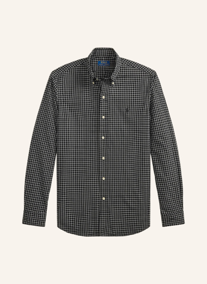 POLO RALPH LAUREN Hemd Custom Fit – SCHWARZ / WEISS