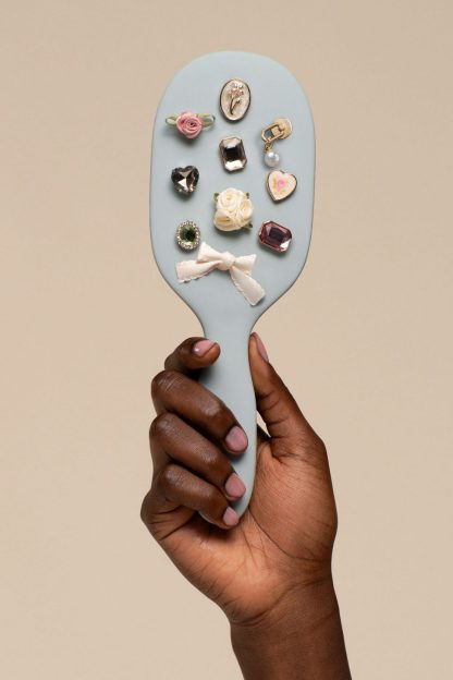 KITSCH KitschPop Paddle Brush & Charm Set - Haze Blue