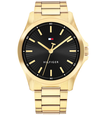 Tommy Hilfiger Men's Quartz Gold Tone Stainless Steel Bracelet Watch, 42mm - Gold