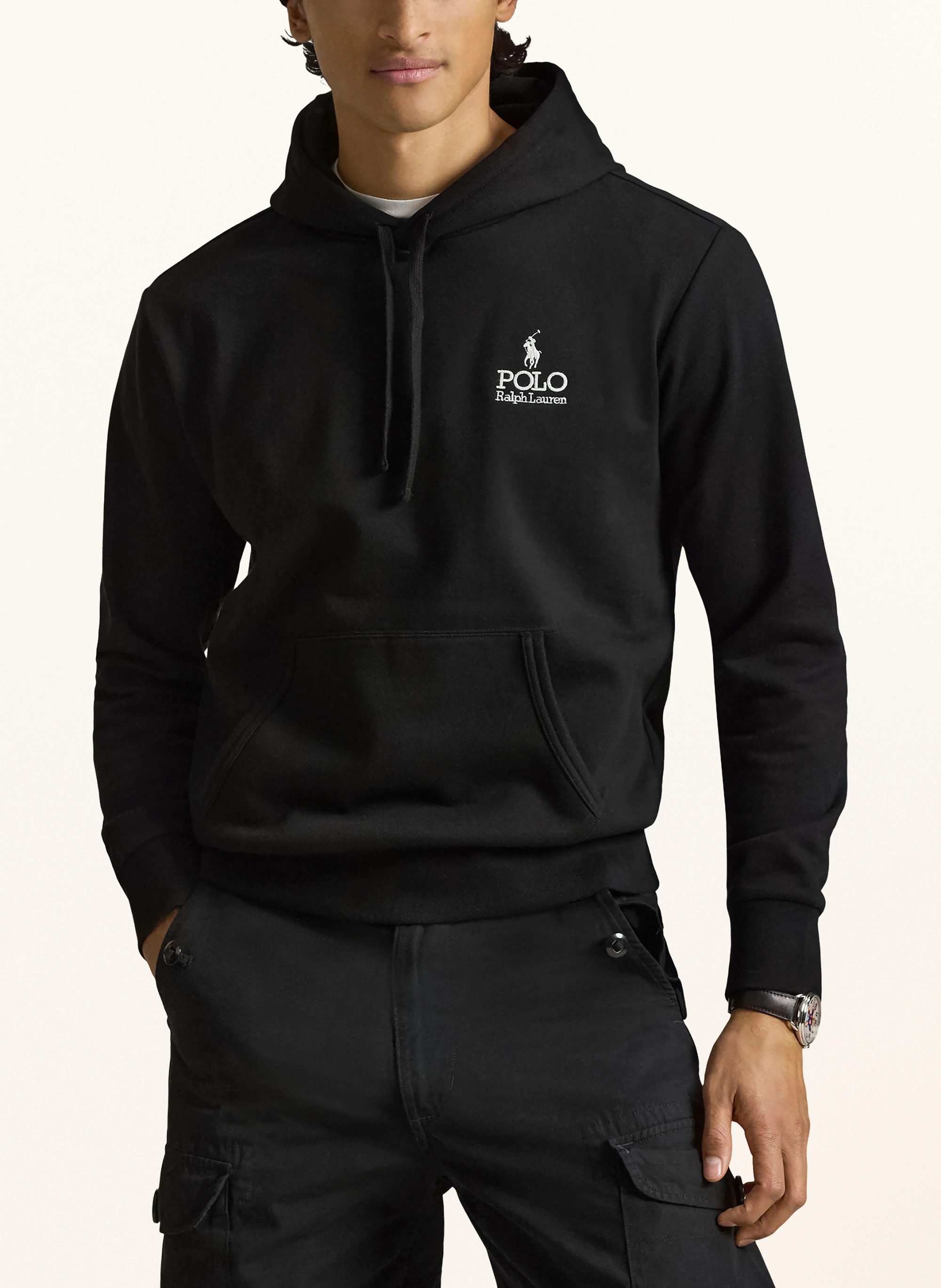 POLO RALPH LAUREN Hoodie – SCHWARZ / WEISS