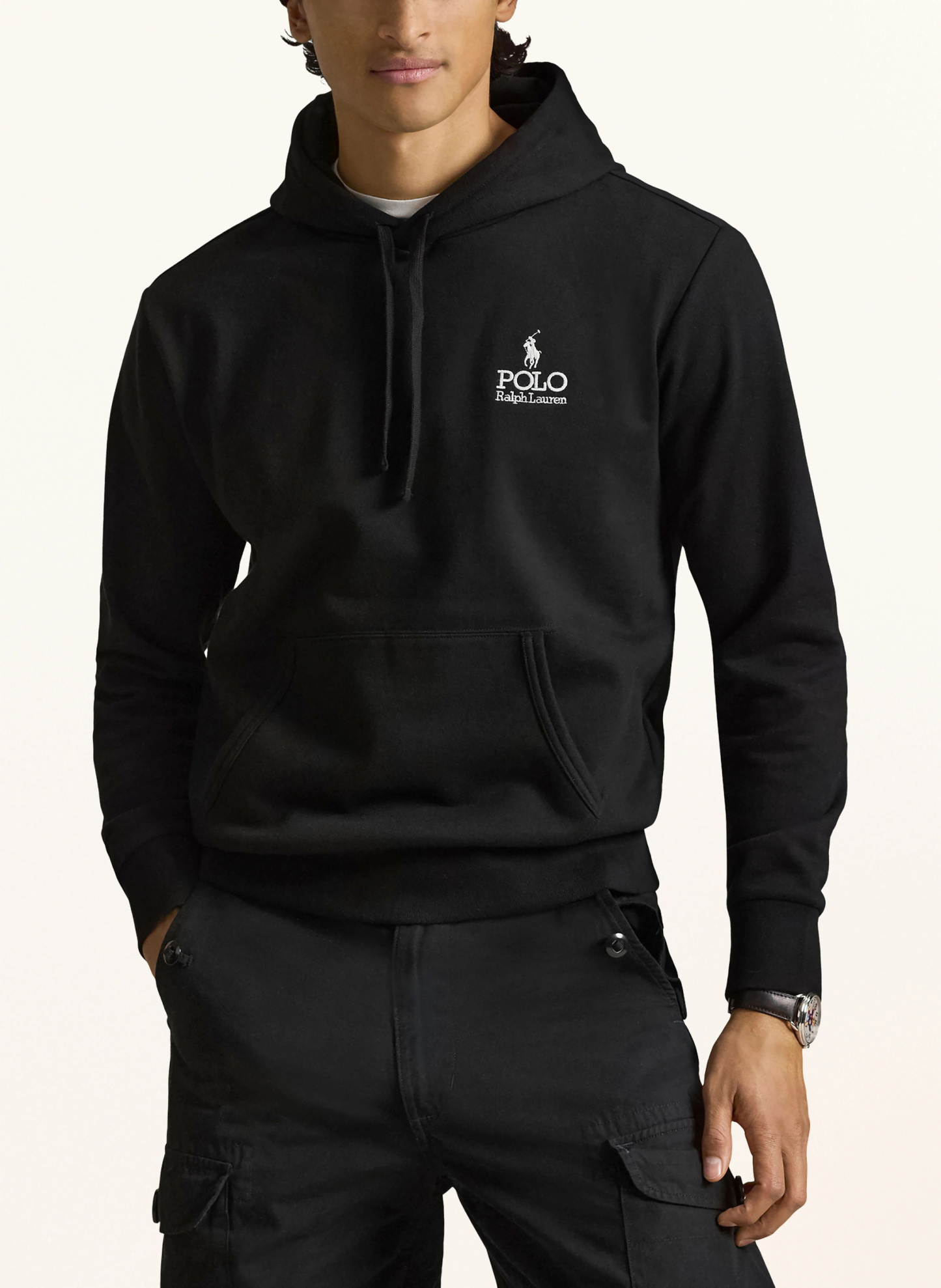 POLO RALPH LAUREN Hoodie – SCHWARZ / WEISS