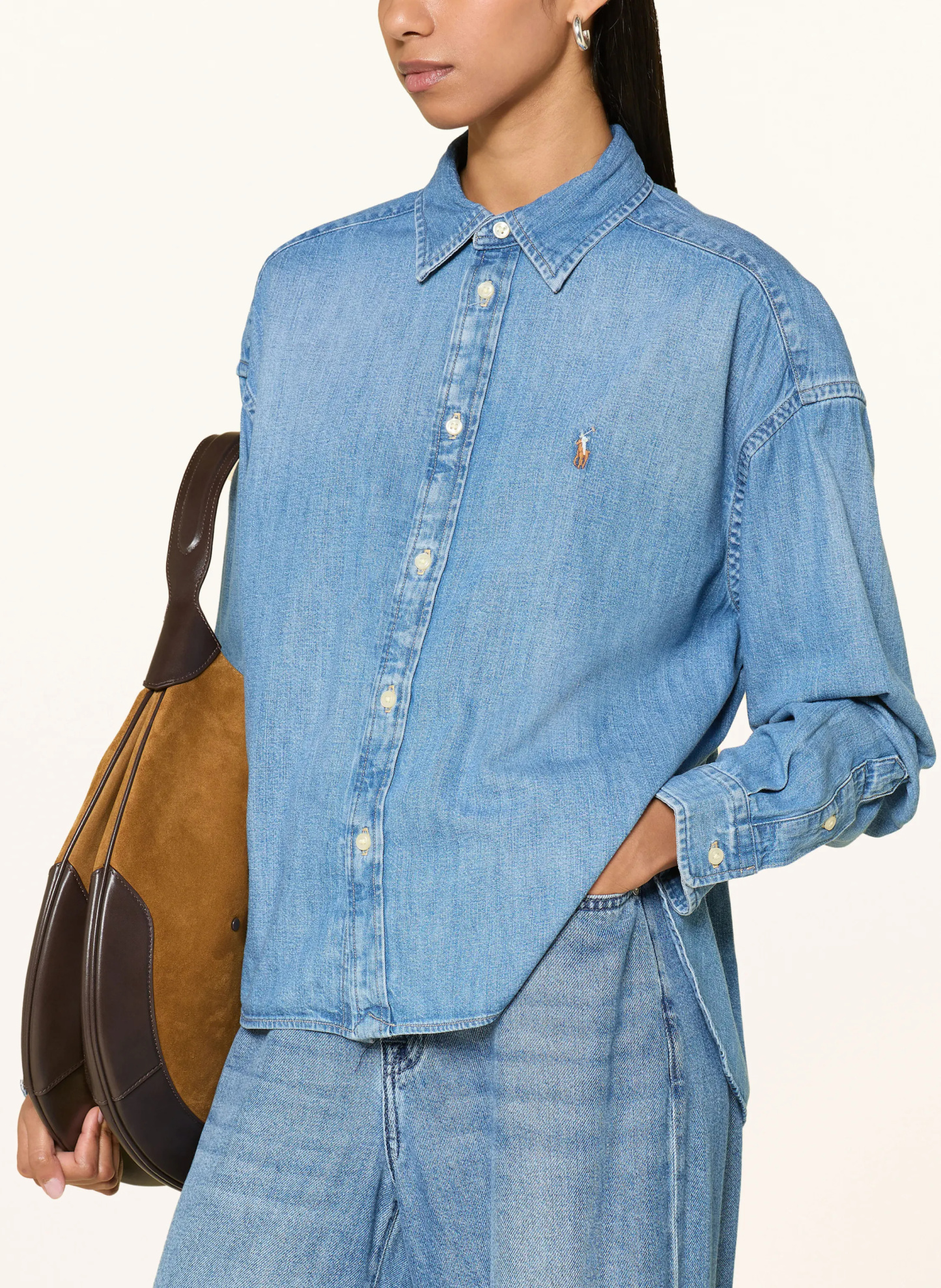 POLO RALPH LAUREN Jeansbluse – BLAU