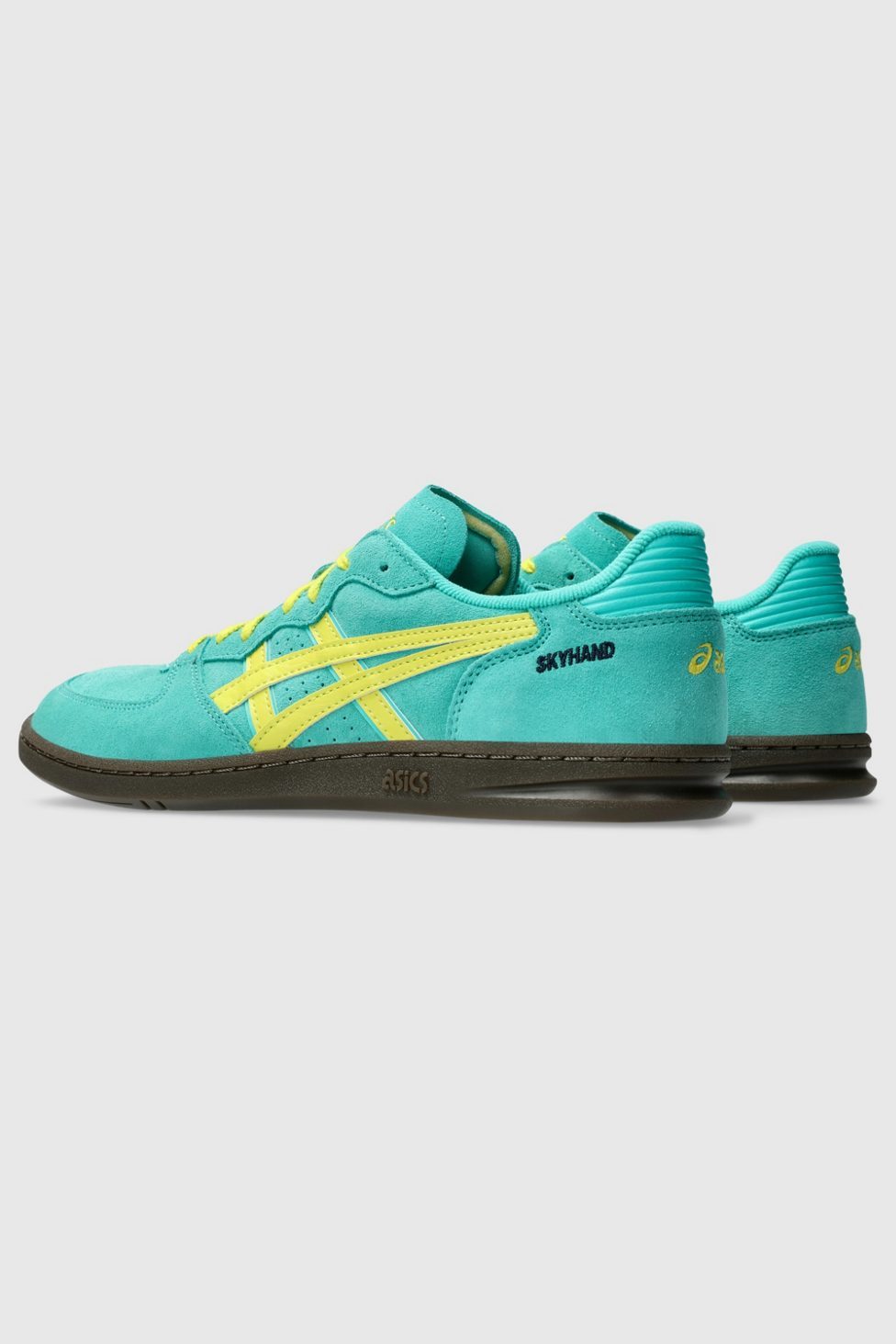 ASICS Skyhand OG Suede Sportstyle Sneakers - Waterfall/Lemon Spark