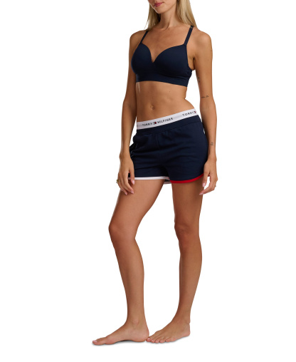 Tommy Hilfiger Women's Mid-Rise French Terry Boxer Shorts, 3" Inseam - Sky Captain