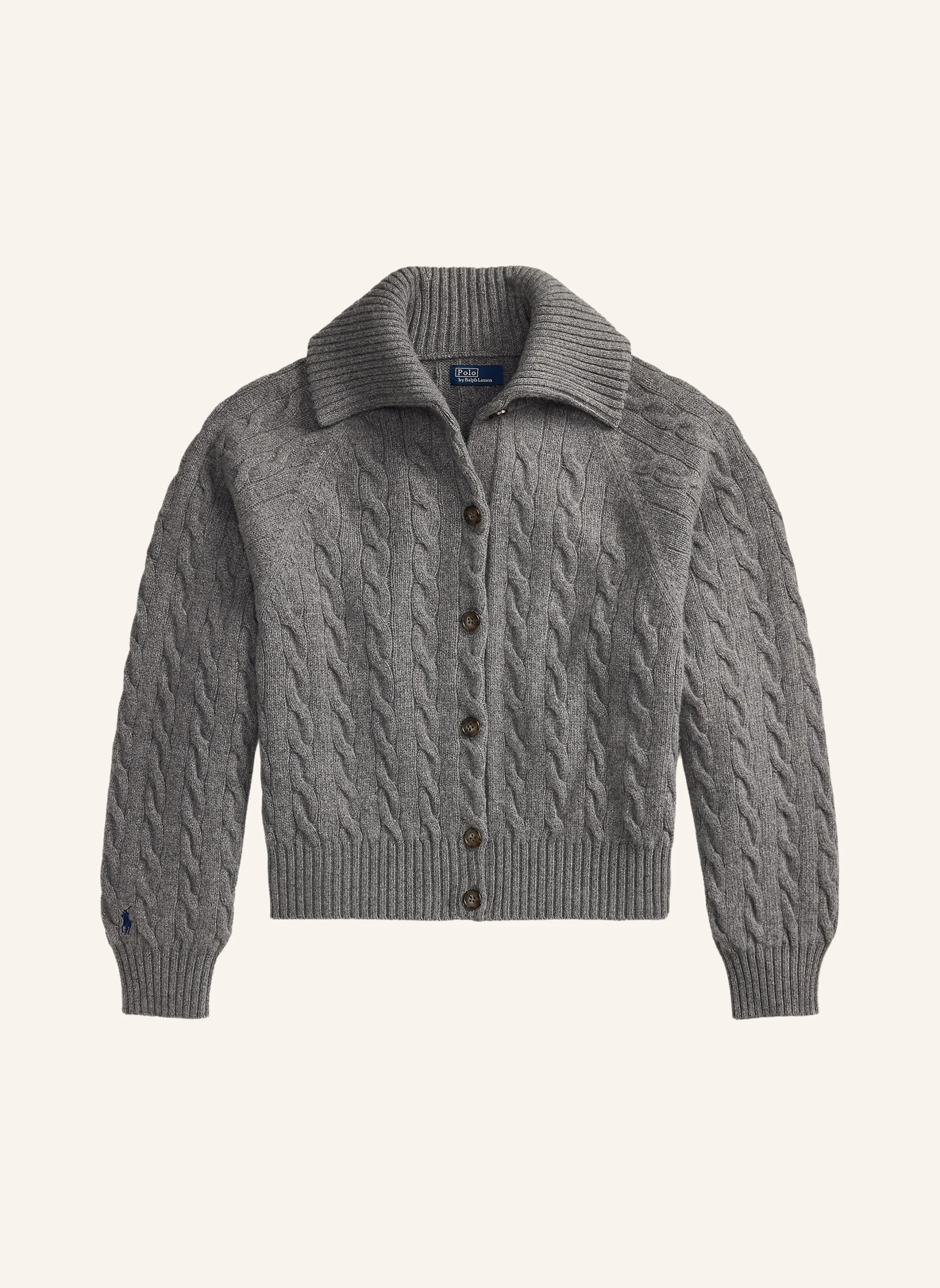 POLO RALPH LAUREN Strickjacke – GRAU