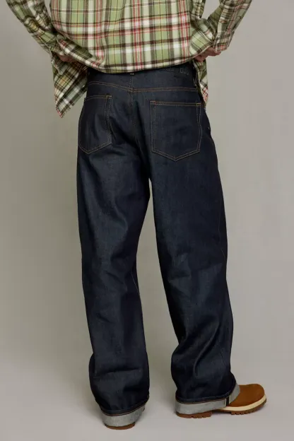 BDG Nitro Premium Selvedge Baggy Fit Jeans - Vintage Denim Dark