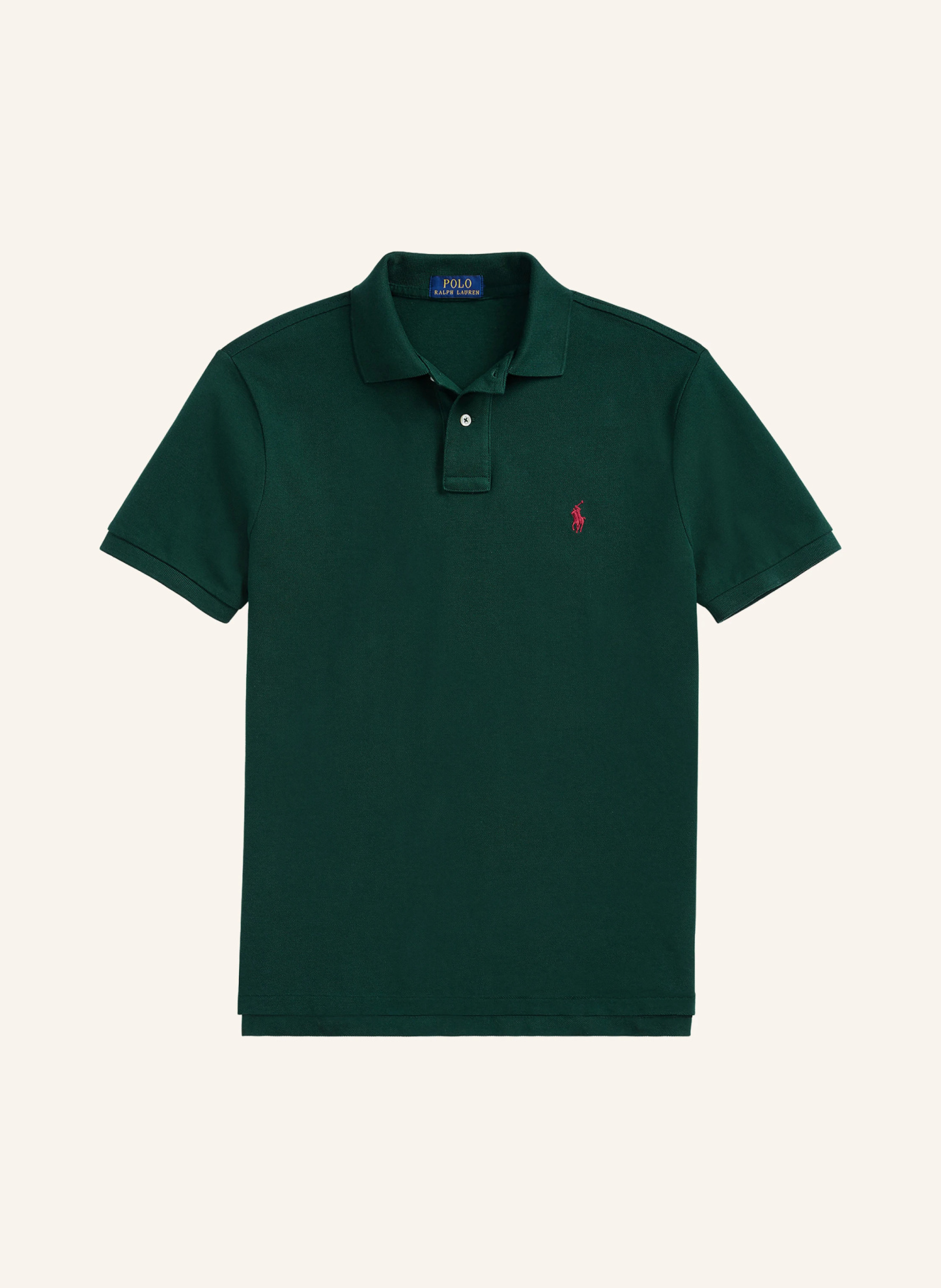 POLO RALPH LAUREN Piqué-Poloshirt Custom Slim Fit – DUNKELGRÜN