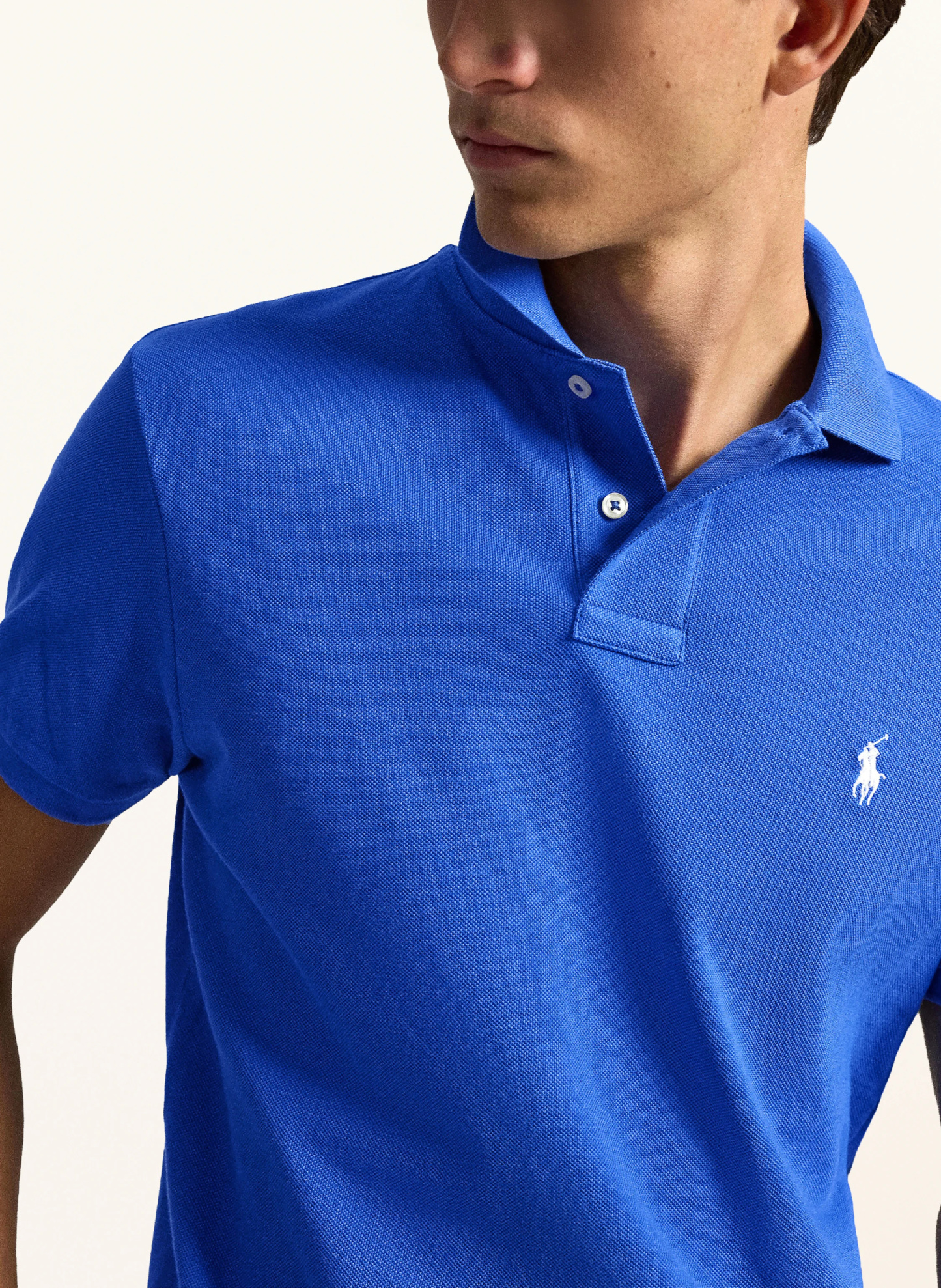POLO RALPH LAUREN Piqué-Poloshirt Custom Slim Fit – BLAU (1)