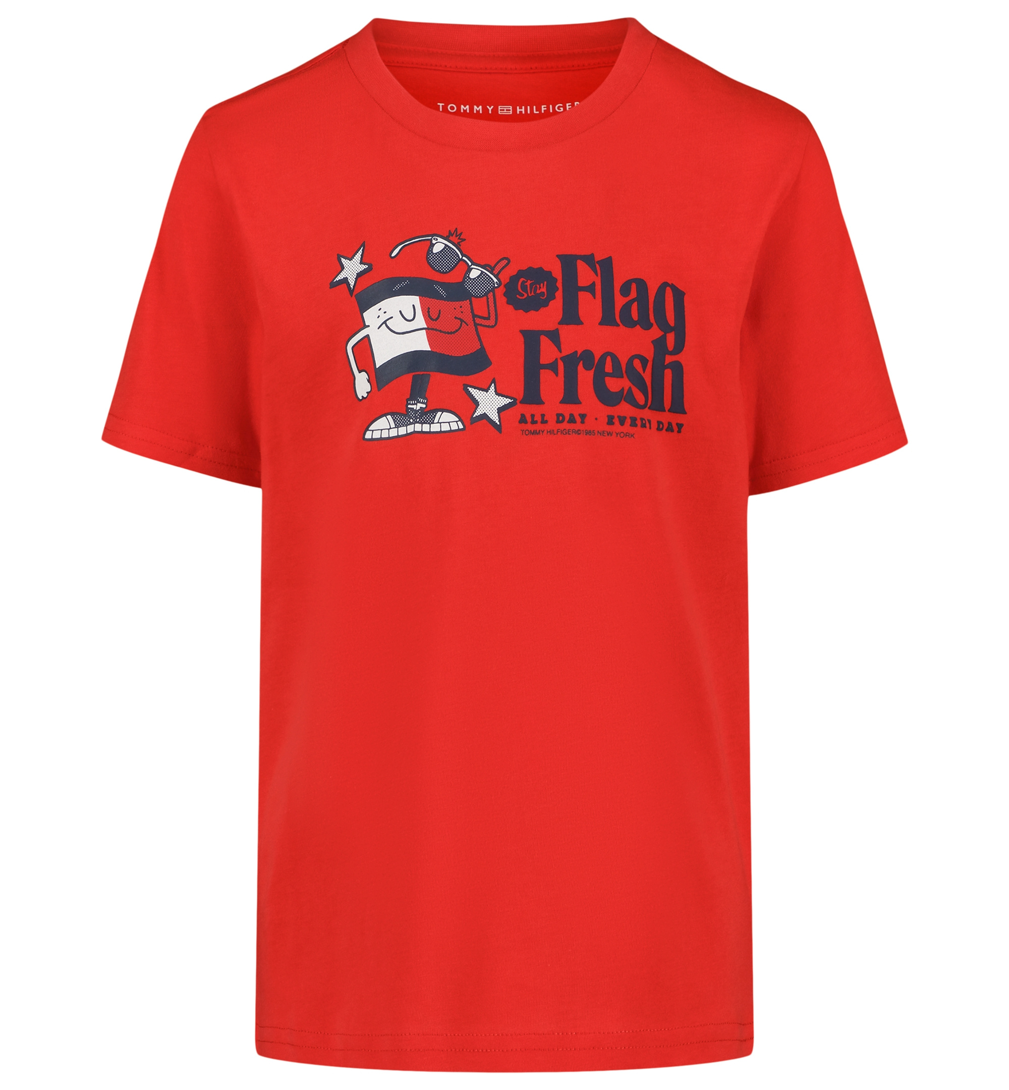 Tommy Hilfiger Boys' 2T-7 Flag Fresh Short-Sleeve T-Shirt - Flame Scarlet