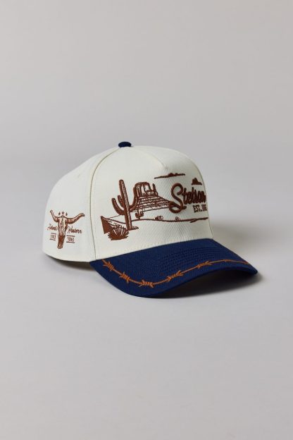 Stetson Landscape Embroidered Trucker Hat - Navy