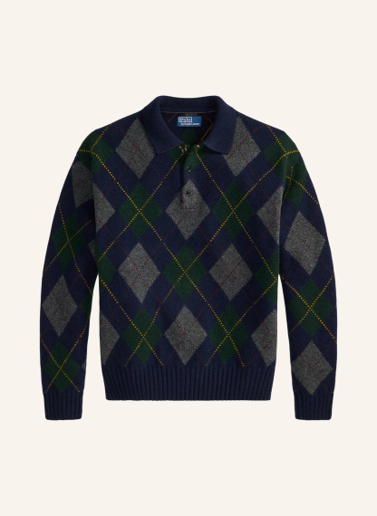 POLO RALPH LAUREN Pullover – DUNKELBLAU / GRAU / GRÜN