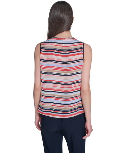 Tommy Hilfiger Women's Boat Neck Side-Tie Top - Grenadine Multi