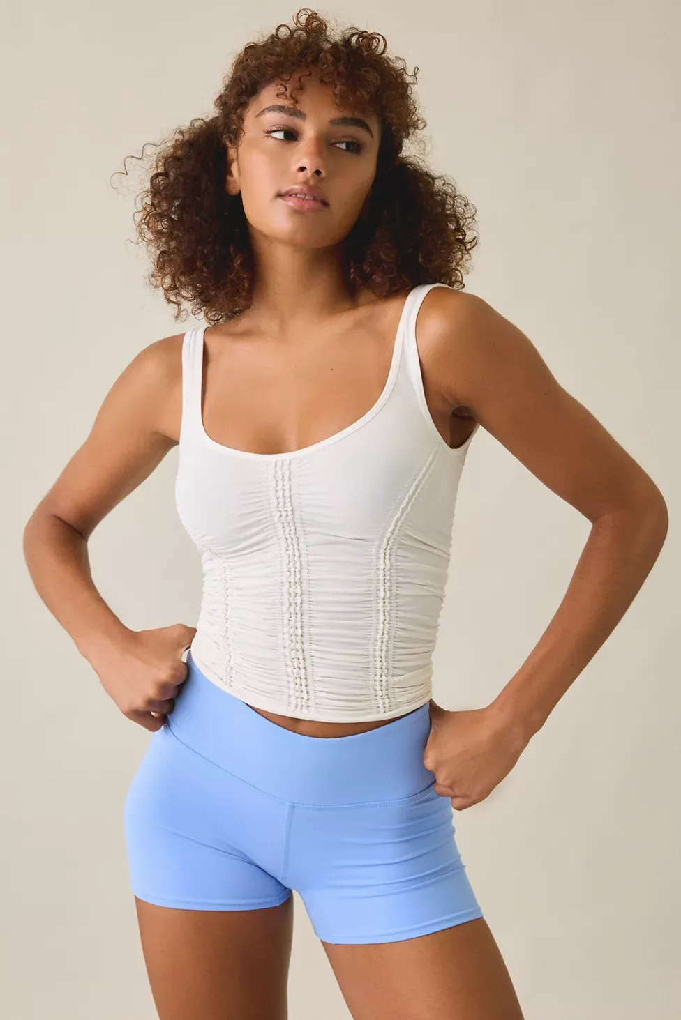 Out From Under Saturday Sculpt Bike Shorts - Light Blue
