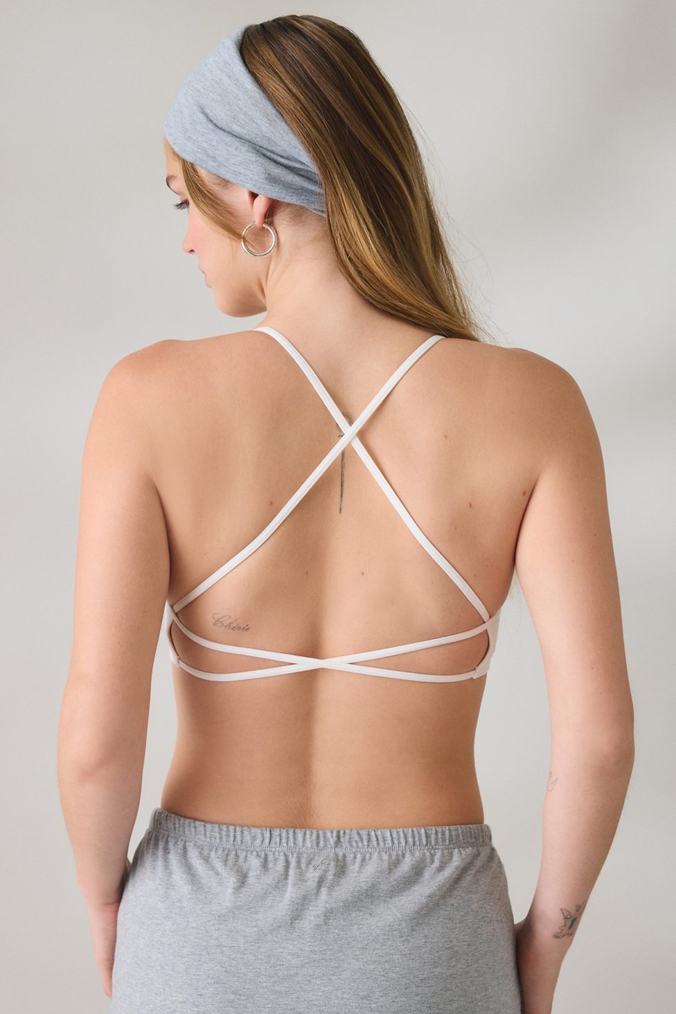 Out From Under Frankie Seamless Knit Strappy Bralette - White