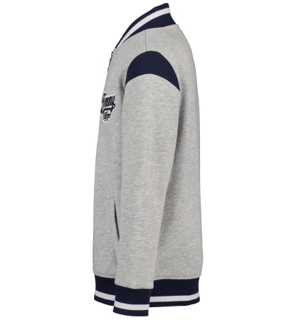 Tommy Hilfiger Boys' 8-20 Zip-Up Logo Bomber Jacket - Gray Heather
