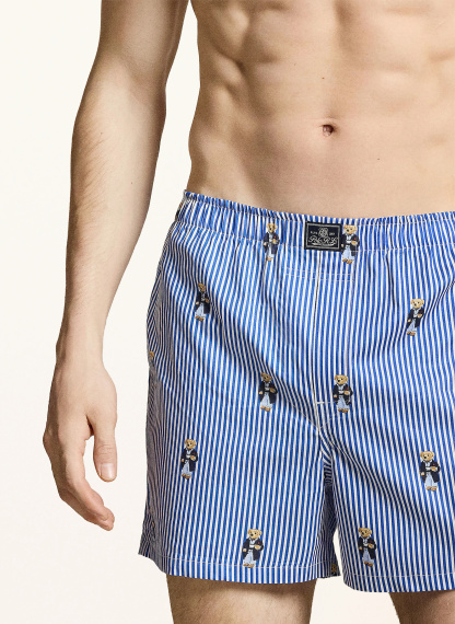 POLO RALPH LAUREN 3er-Pack Web-Boxershorts – DUNKELBLAU / BLAU / WEISS