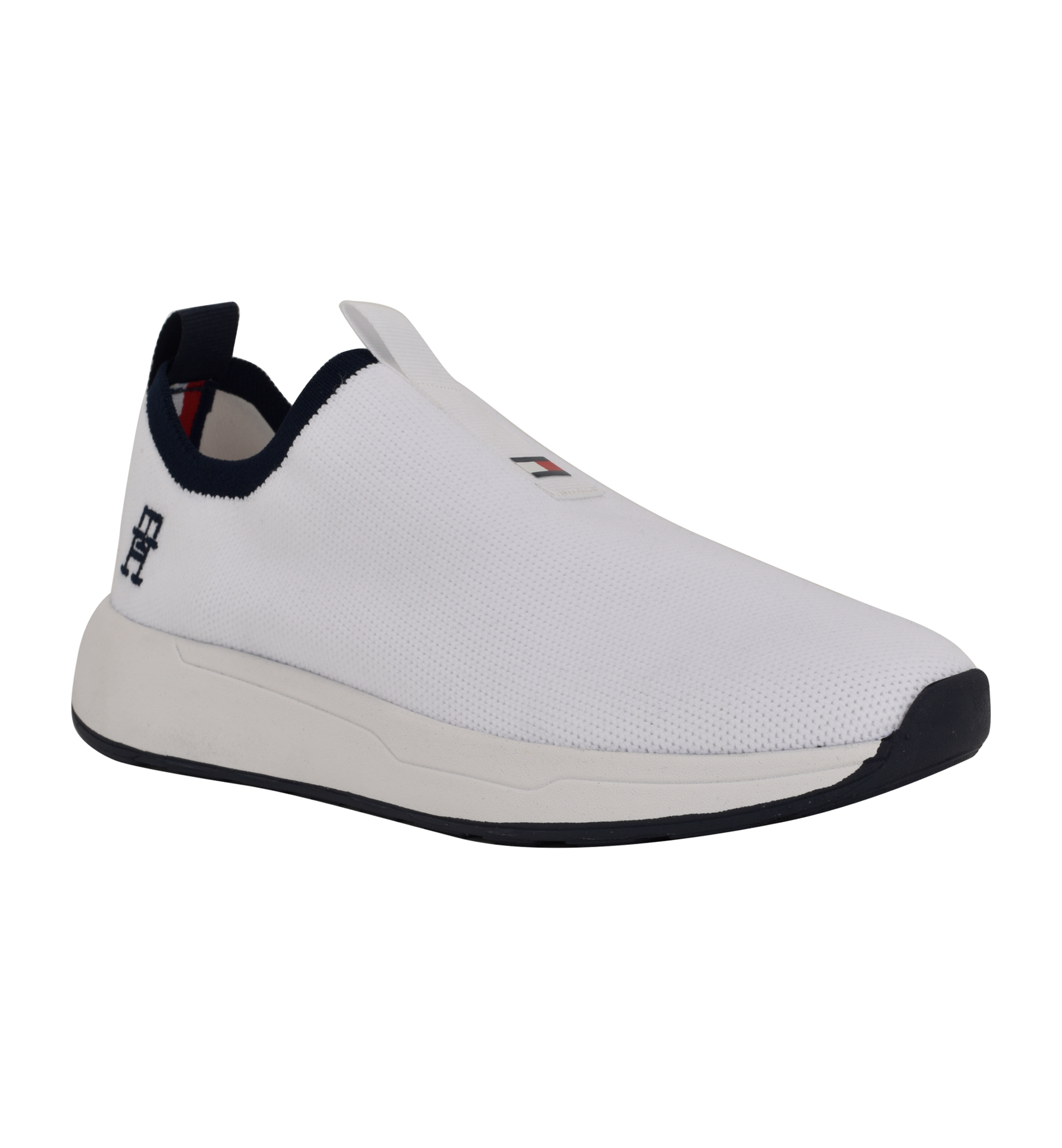 Tommy Hilfiger Women's Ada Lightweight Knit Slip-On Sneakers - White/Black