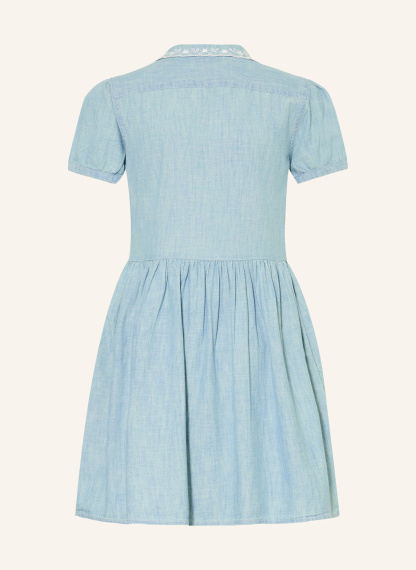 POLO RALPH LAUREN Hemdblusenkleid in Jeansoptik – HELLBLAU