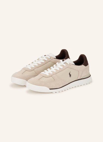 POLO RALPH LAUREN Sneaker – BEIGE / DUNKELBRAUN / WEISS