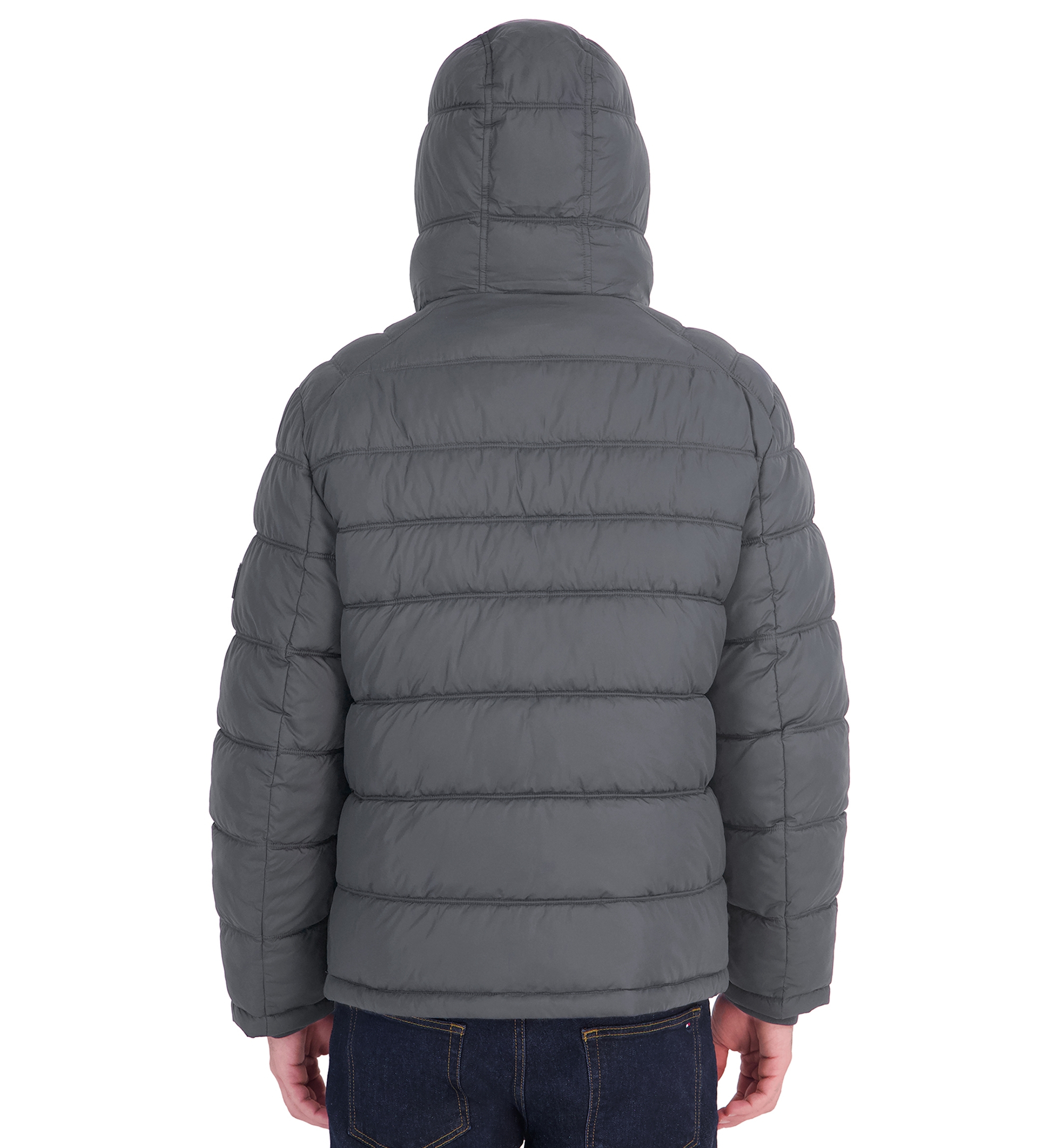Tommy Hilfiger Men's Hooded Puffer Jacket - Charcoal