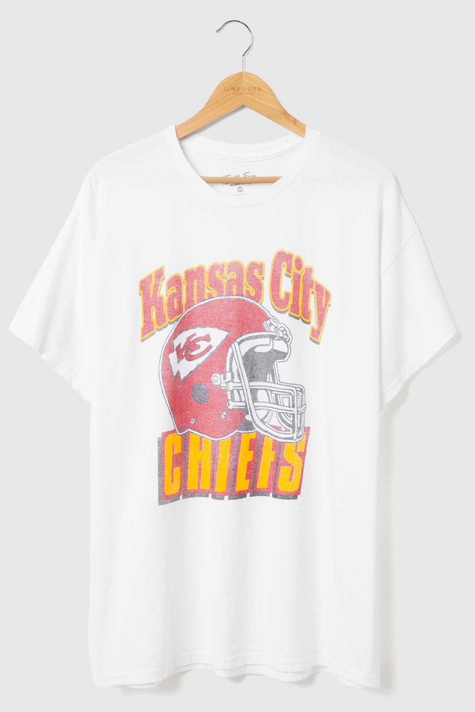 Junk Food NFL Throwback Helmet Flea Market Tee - Kansas City Chiefs