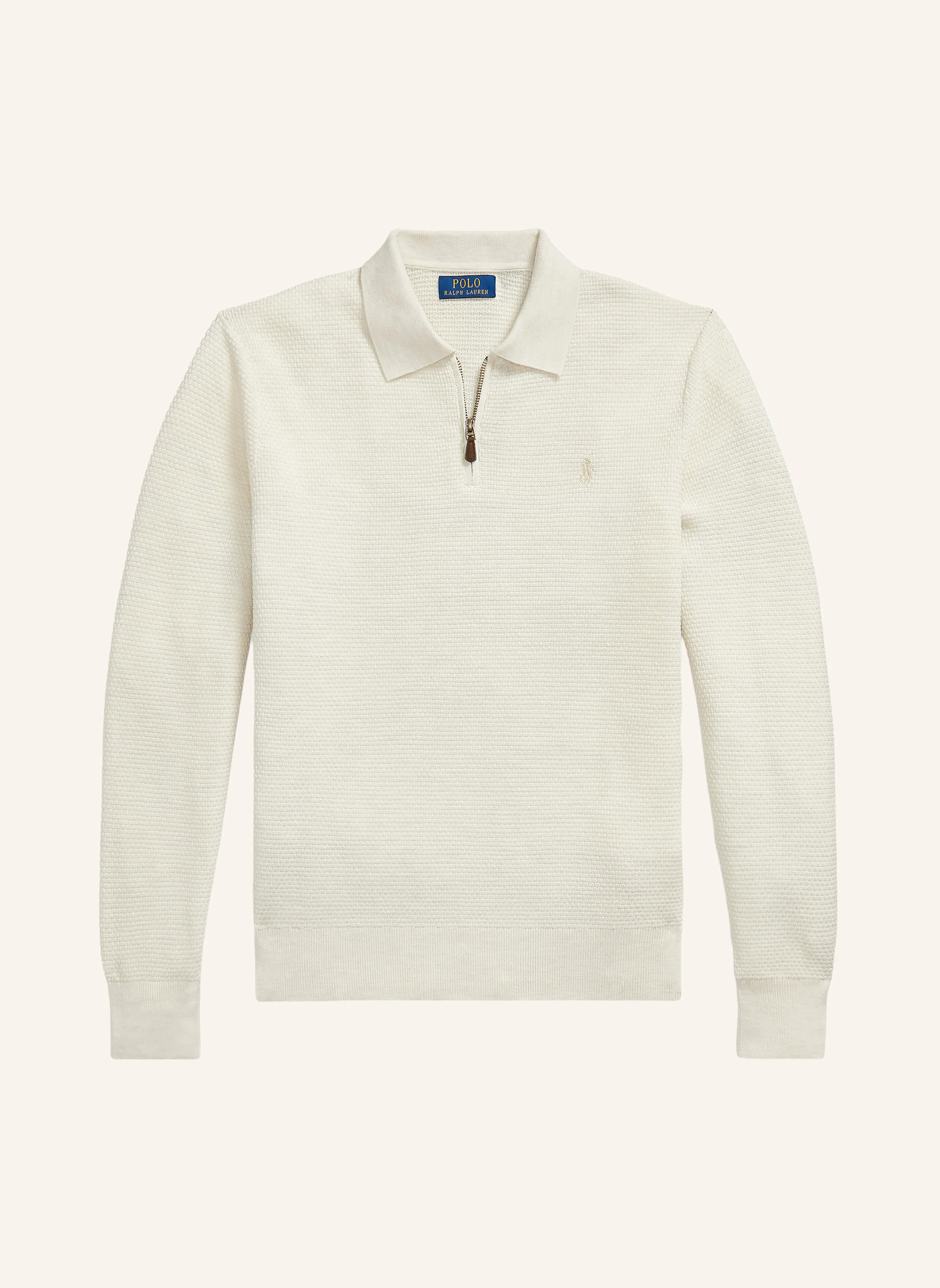 POLO RALPH LAUREN Strick-Poloshirt – CREME