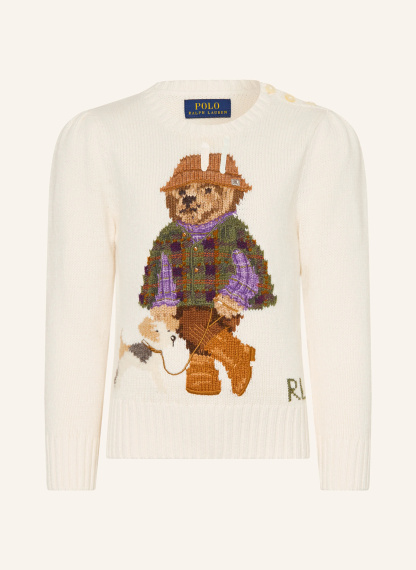 POLO RALPH LAUREN Pullover – WEISS / BRAUN / OLIV