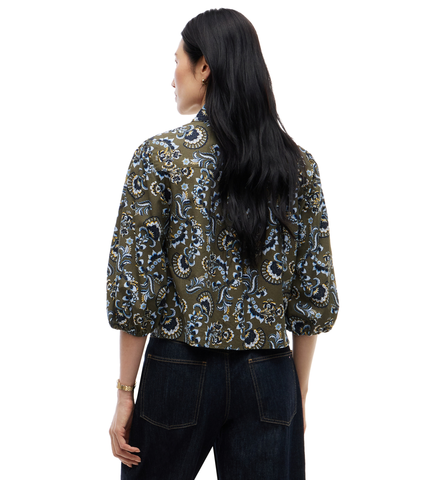 Tommy Hilfiger Women's Printed 3/4-Sleeve Shirt - Expressive Floral Multi