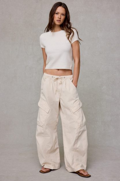 BDG So Soft Short Sleeve Sweater - Ivory