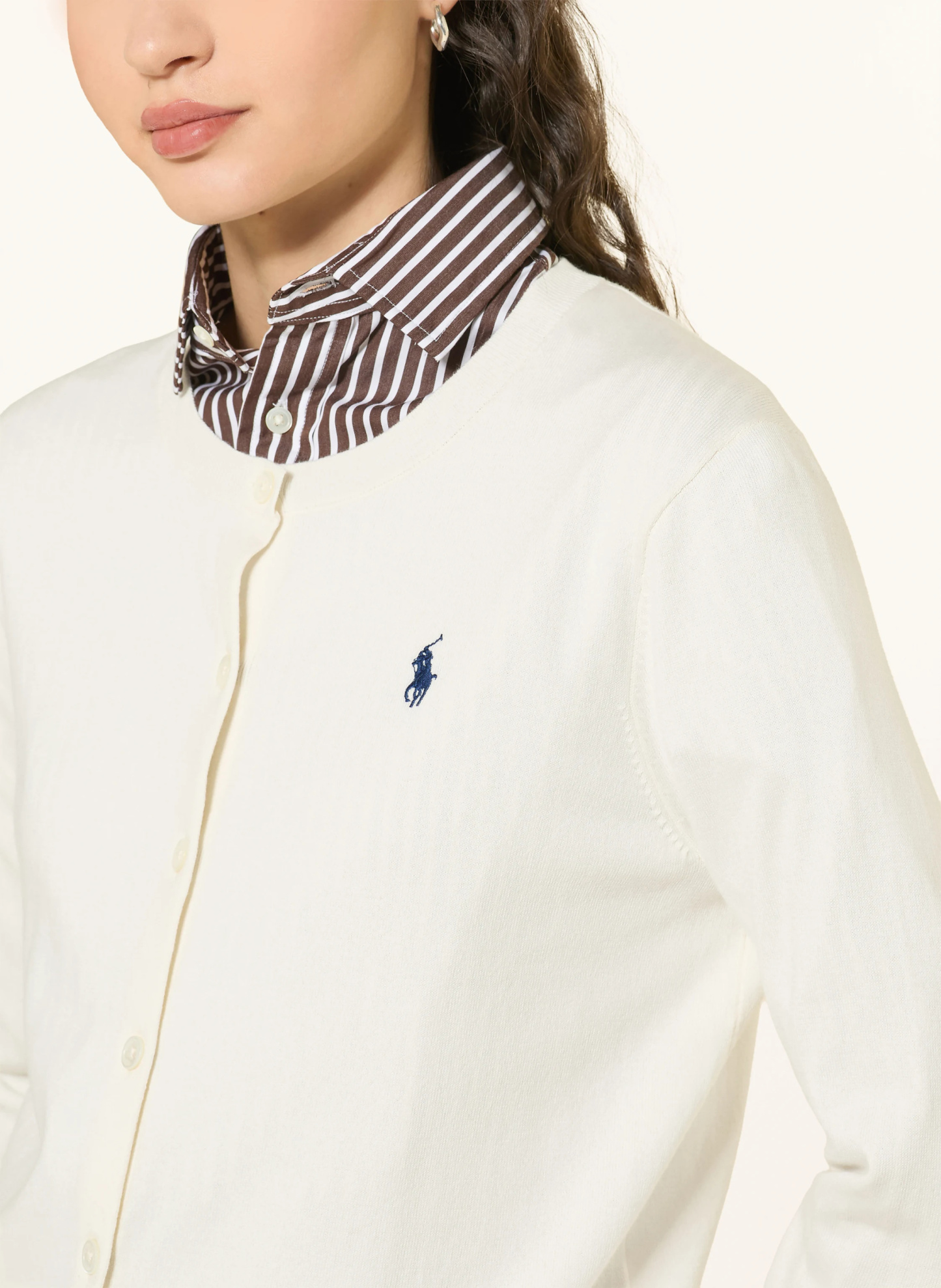 POLO RALPH LAUREN Strickjacke – CREME
