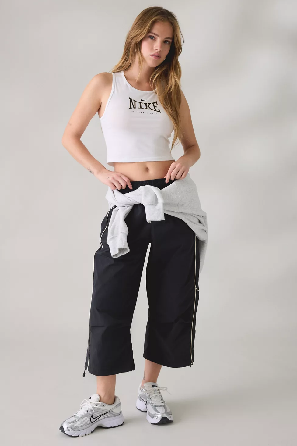 Nike Sportswear Graphic Tight Cropped Tank Top - White
