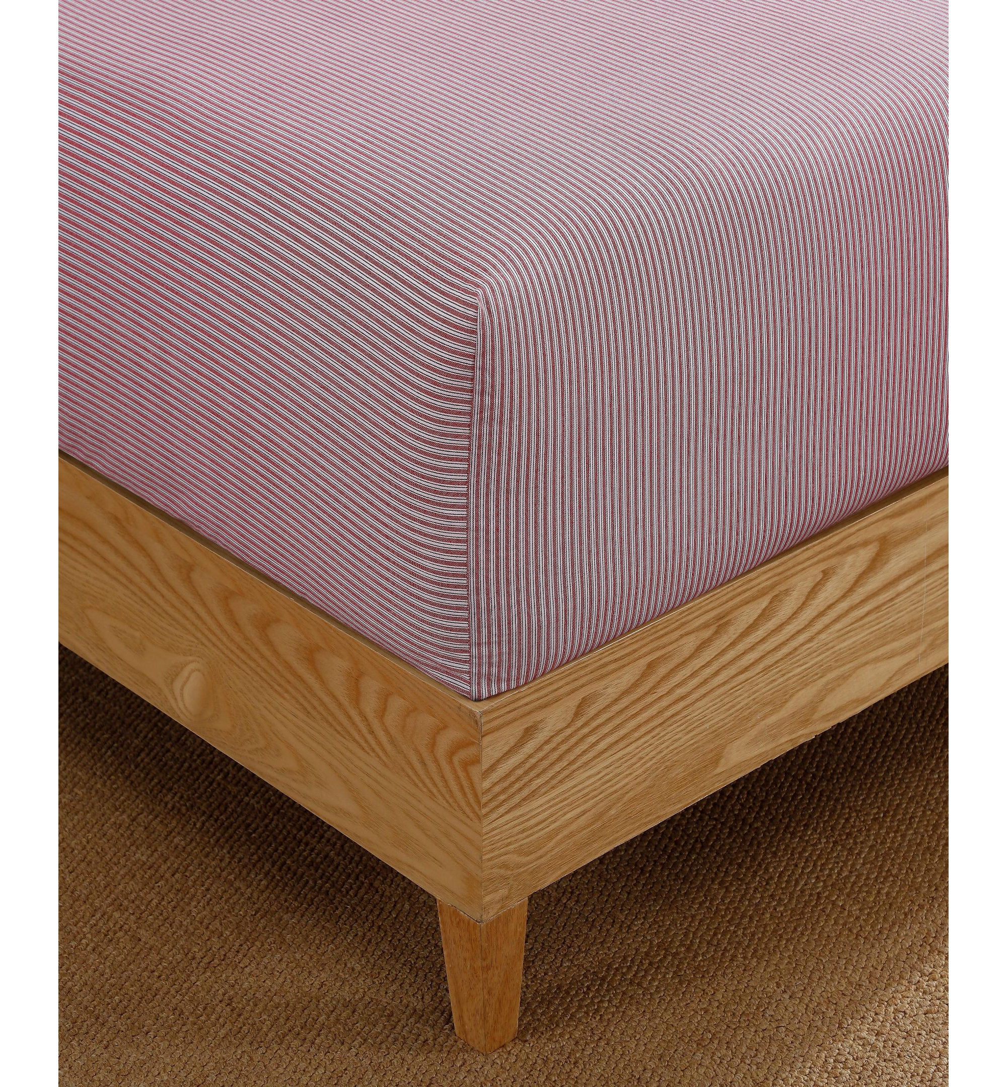 Tommy Hilfiger Essentials Solid Cotton Percale Fitted Sheets - Red, Dark Blue