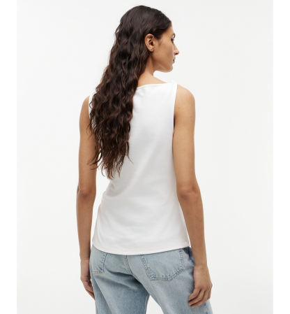 Tommy Hilfiger Women's Interlock Knot Sleeveless Cotton Top - Ecru