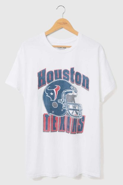Junk Food NFL Throwback Helmet Flea Market Tee - Houston Texans