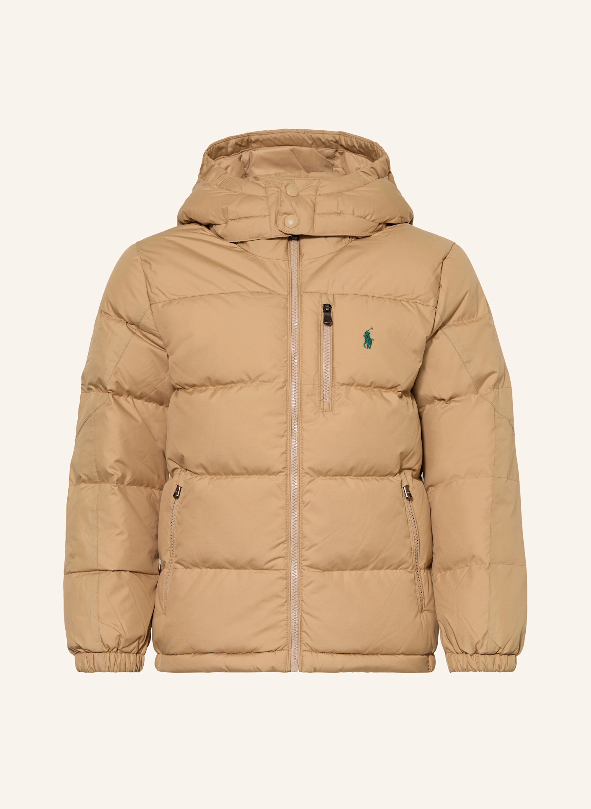 POLO RALPH LAUREN Daunenjacke mit abnehmbarer Kapuze – BEIGE