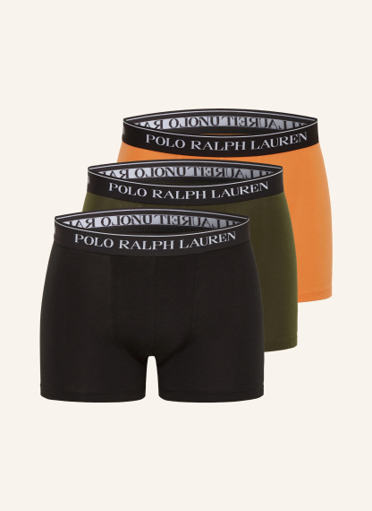 POLO RALPH LAUREN 3er-Pack Boxershorts – SCHWARZ / KHAKI / ORANGE