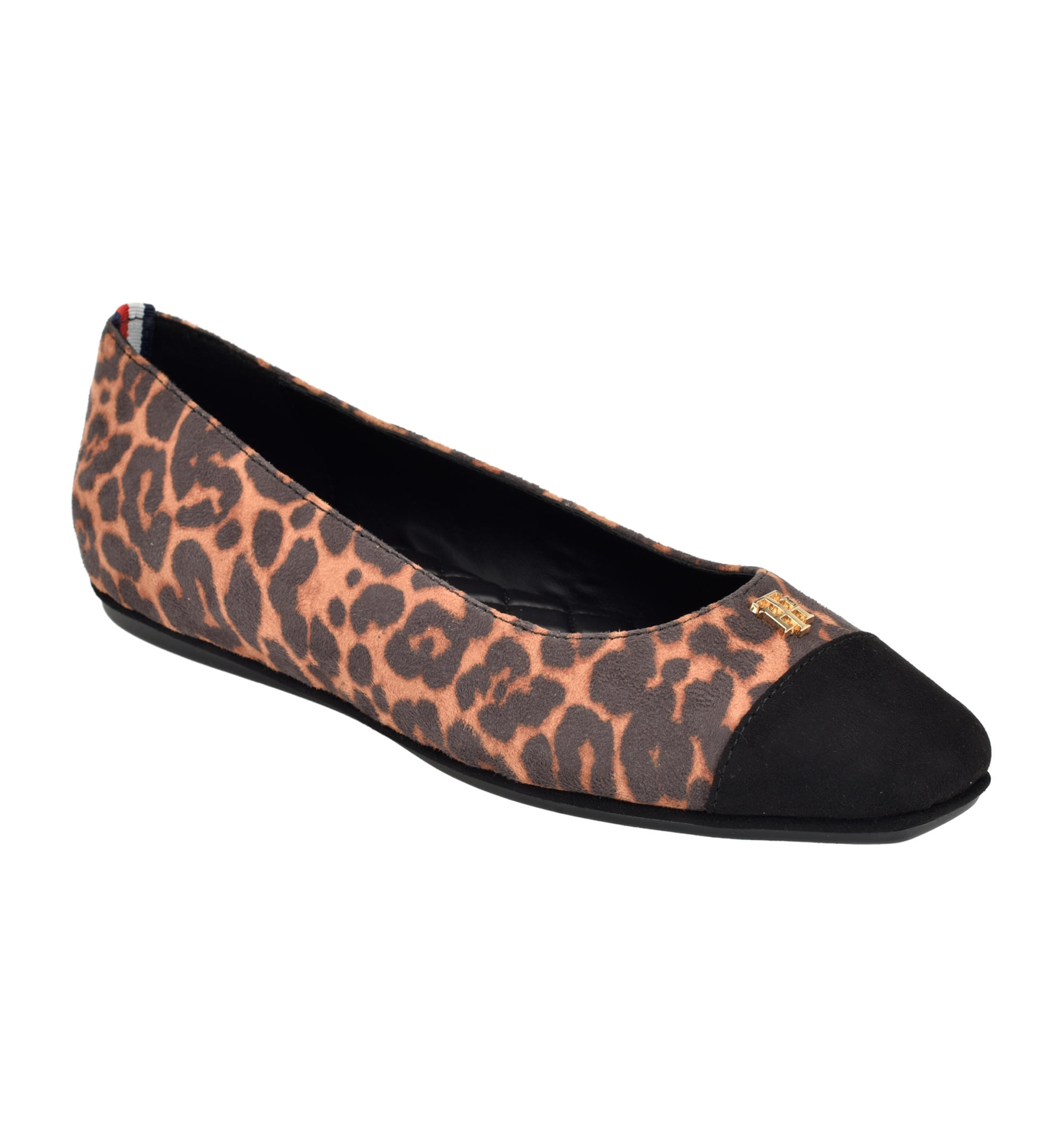 Tommy Hilfiger Women's Bekim Cap Toe Ballet Flats - Light Brown Leopard Multi