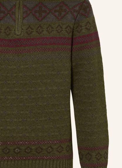 POLO RALPH LAUREN Troyer – OLIV / DUNKELROT / DUNKELGRÜN