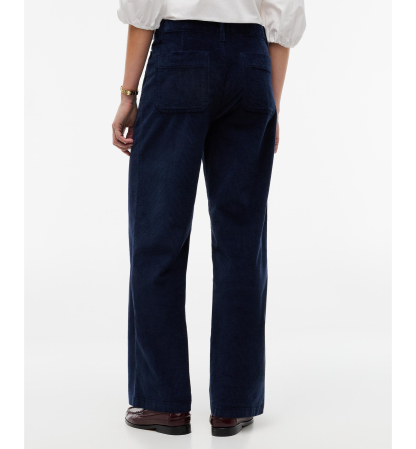 Tommy Hilfiger Women's Corduroy Wide-Leg Pants - Dark Blue