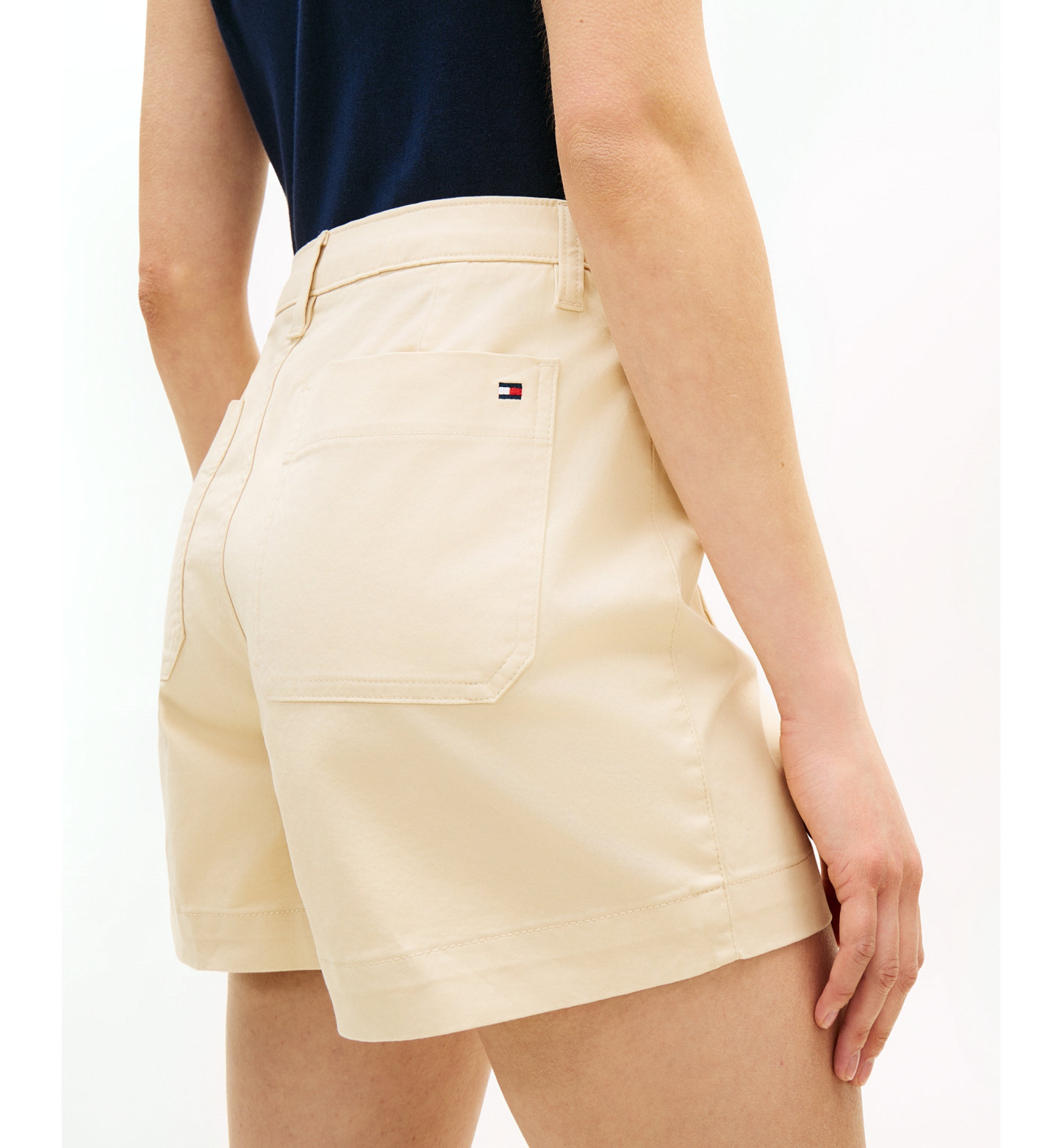 Tommy Hilfiger Women's Twill Patch Pocket Shorts - Country Ivory