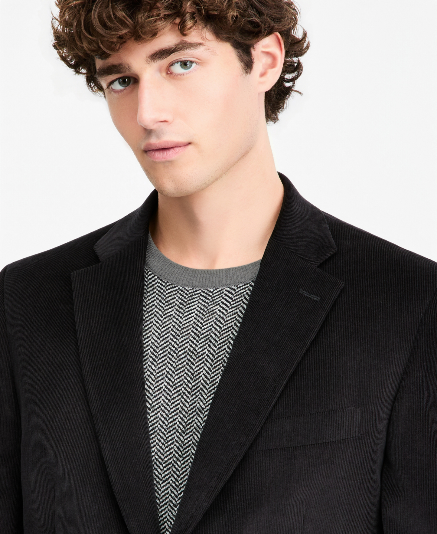 Tommy Hilfiger Men's Modern-Fit Corduroy Sport Coat - Black