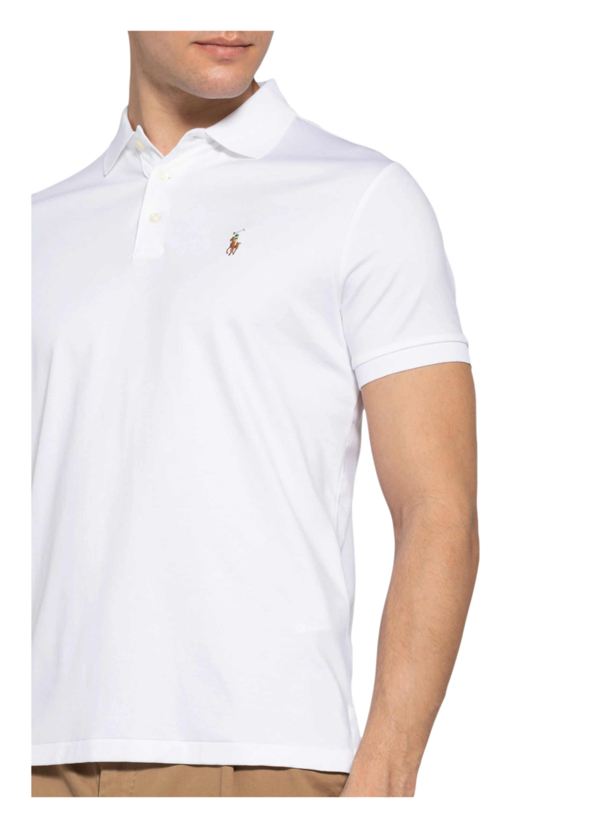 POLO RALPH LAUREN Jersey-Poloshirt Custom Slim Fit – WEISS