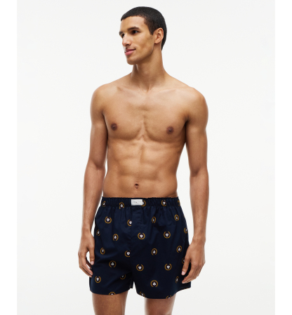Tommy Hilfiger Men's Classics Cotton Woven Boxer Shorts, 3-Pack - Regatta Red/Desert Sky/Liberty Blue Print