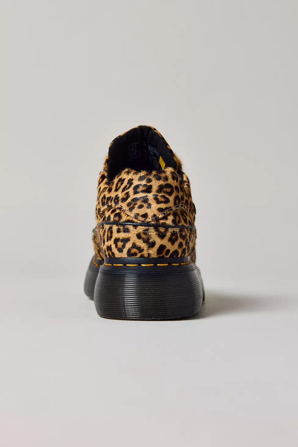 Dr. Martens Women's Buzz Leopard Print 5-Eye Shoes - Light Tan Mini Leopard